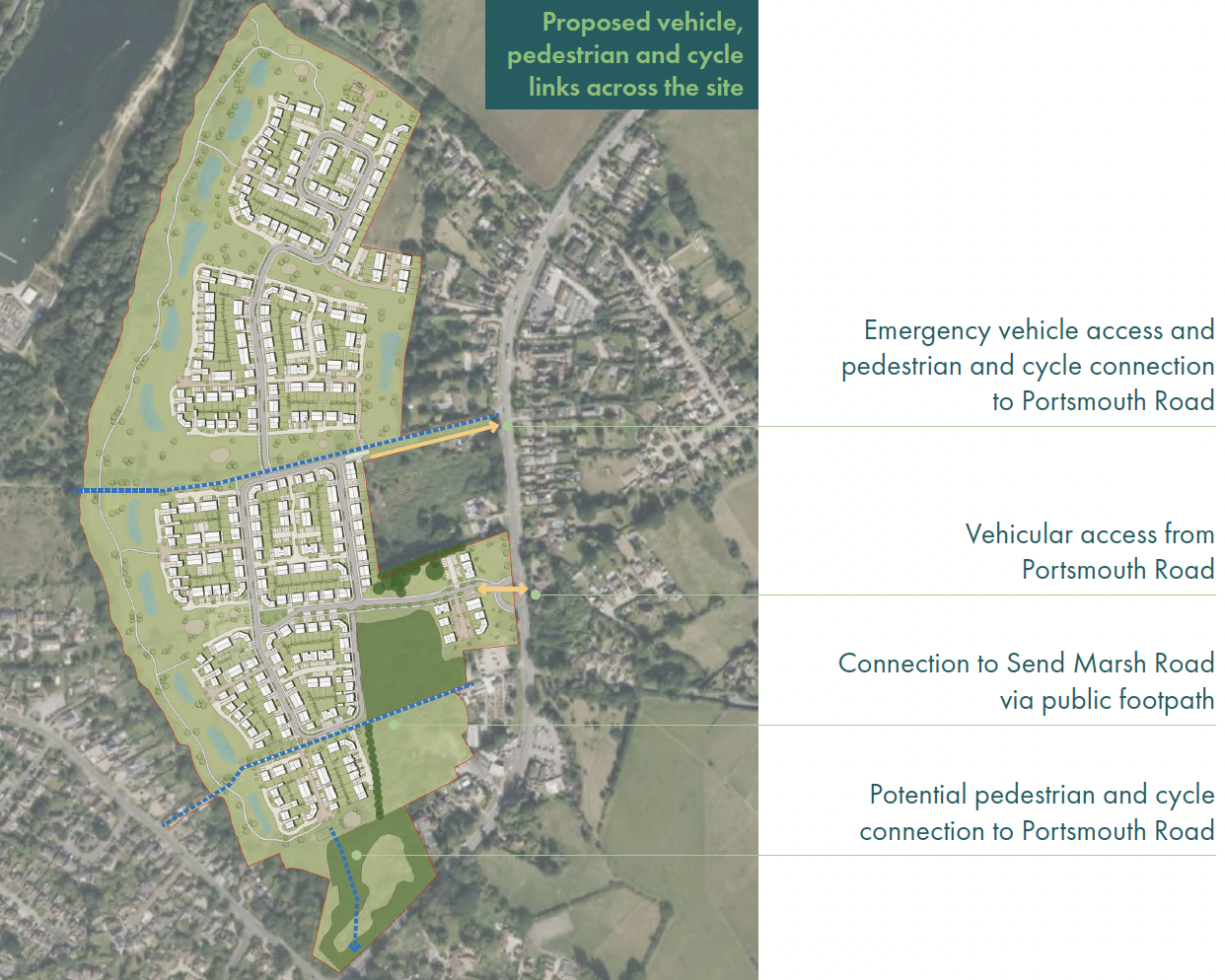Proposed access points and transport infrastructure