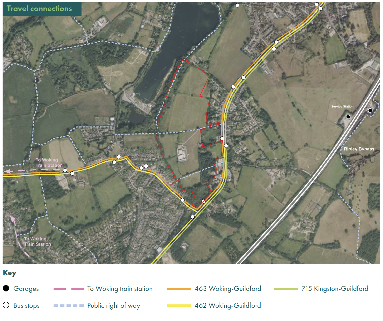 Site location and local amenities map